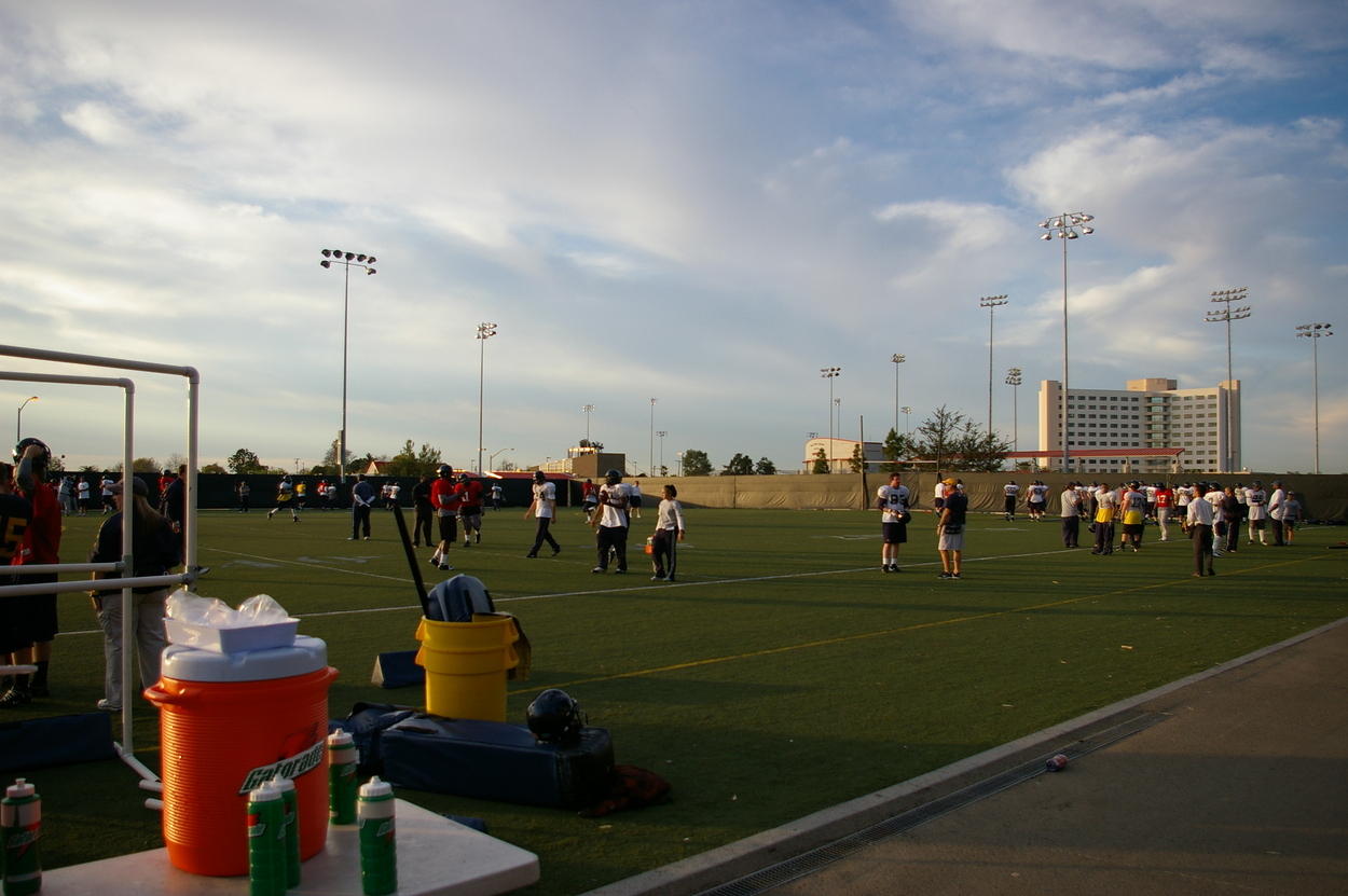 Overview of practice field as San Diego St.