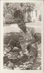 1 year old Dad with Grandpa Tom