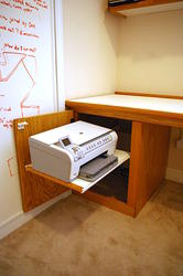 Printer Cabinet - Open and printer slid out