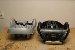 Graco infant carrier car seat bases - two of them.  Sold with Graco double stroller