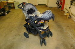 Osh Kosh/EvenFlo stroller
Shown with Infant carrier installed