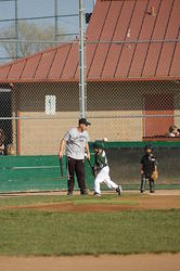 1st inning as pitcher - strong throw to 1st base